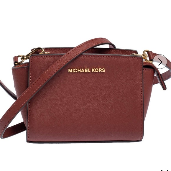 Michael Kris Selma Mini Bag Tan Like New - Picture 1 of 11